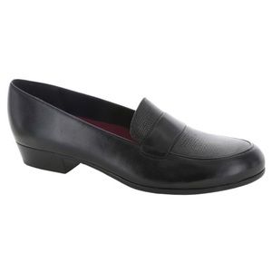 Kiera Black Leather Loafer